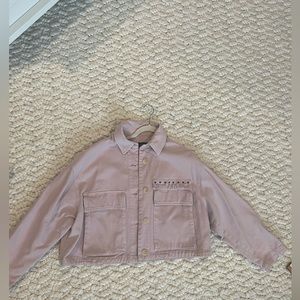 Zara purple shirt jacket